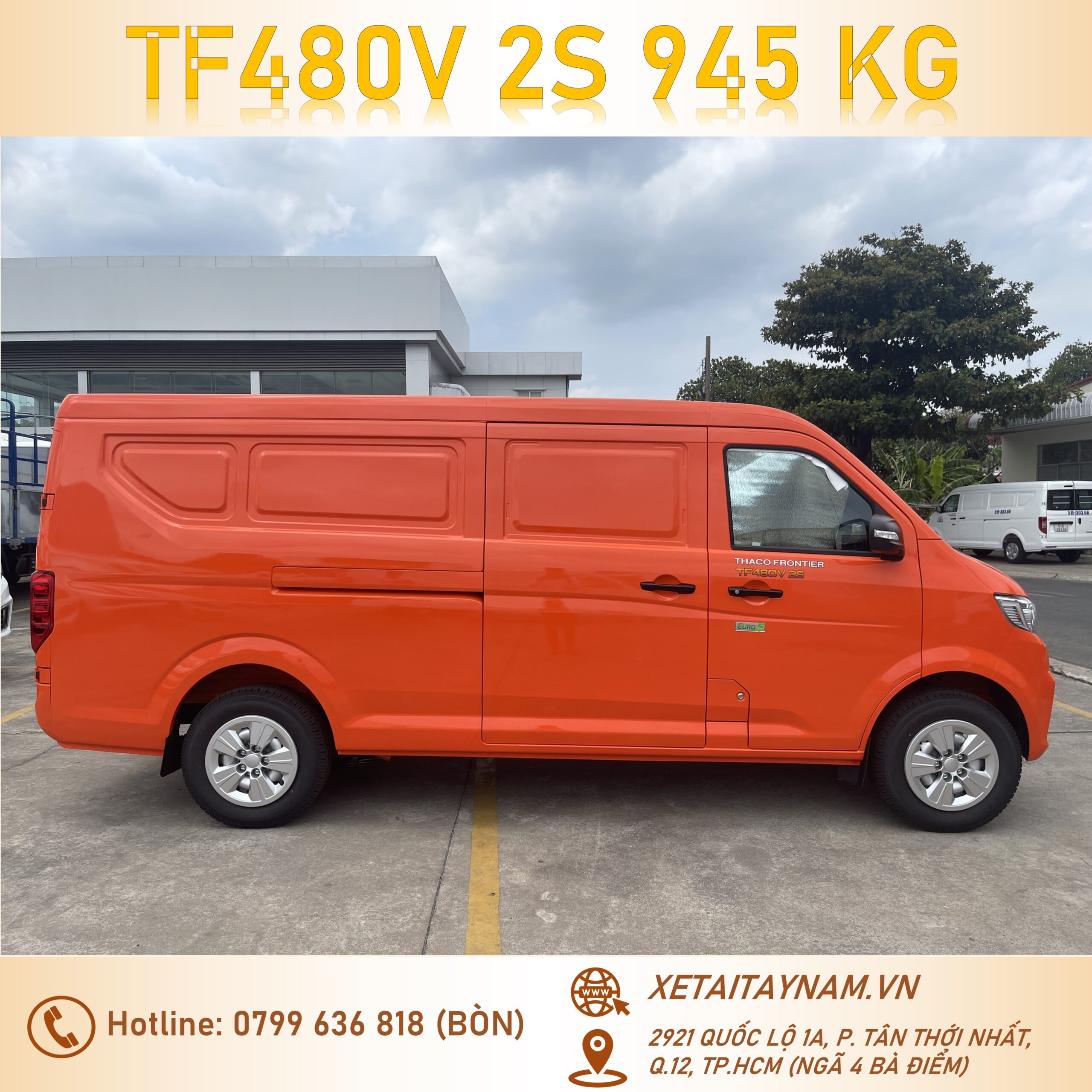 thaco_van_2_chỗ_màu_cam_thùng_2m9_945kg