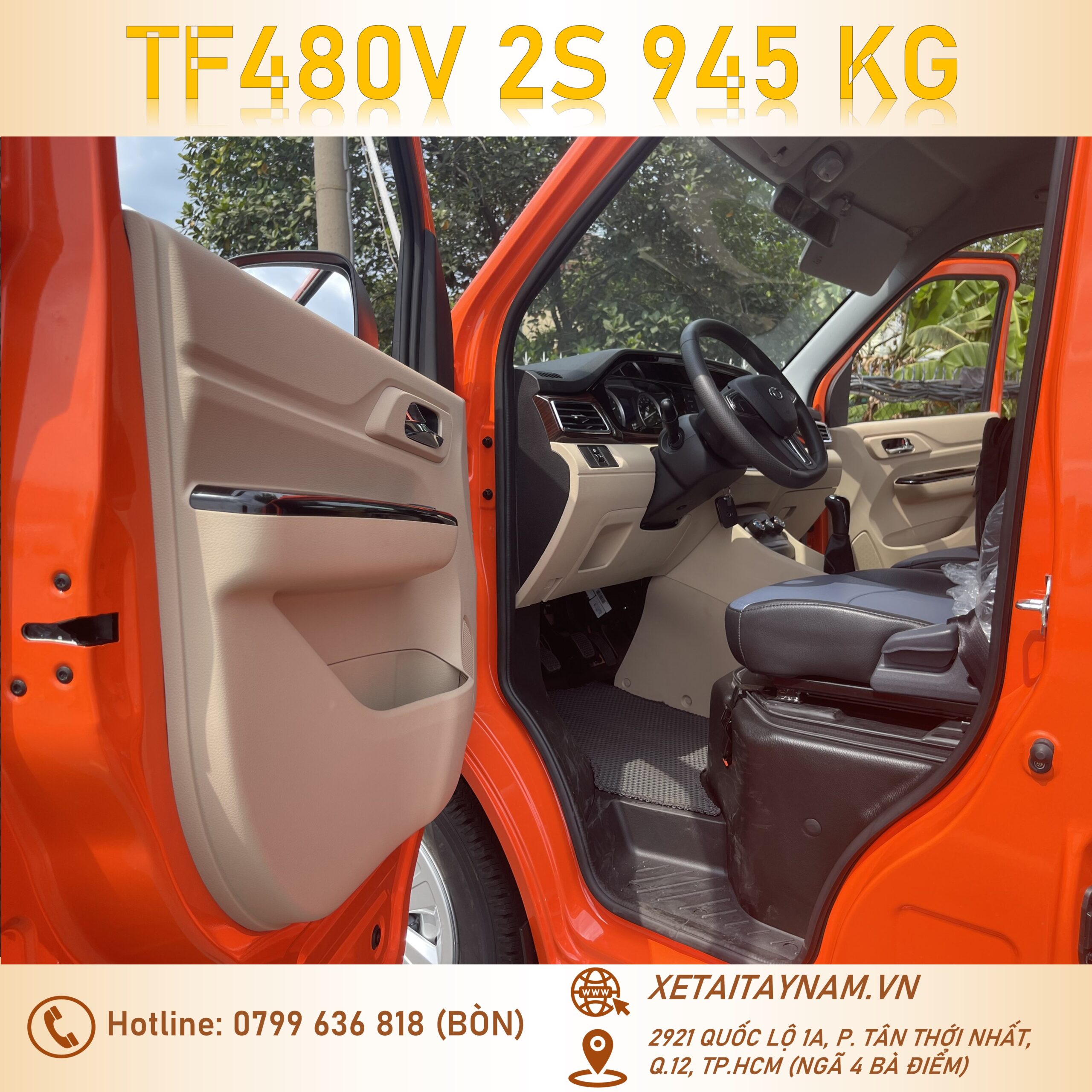 thaco_van_2_chỗ_màu_cam_thùng_2m9_945kg