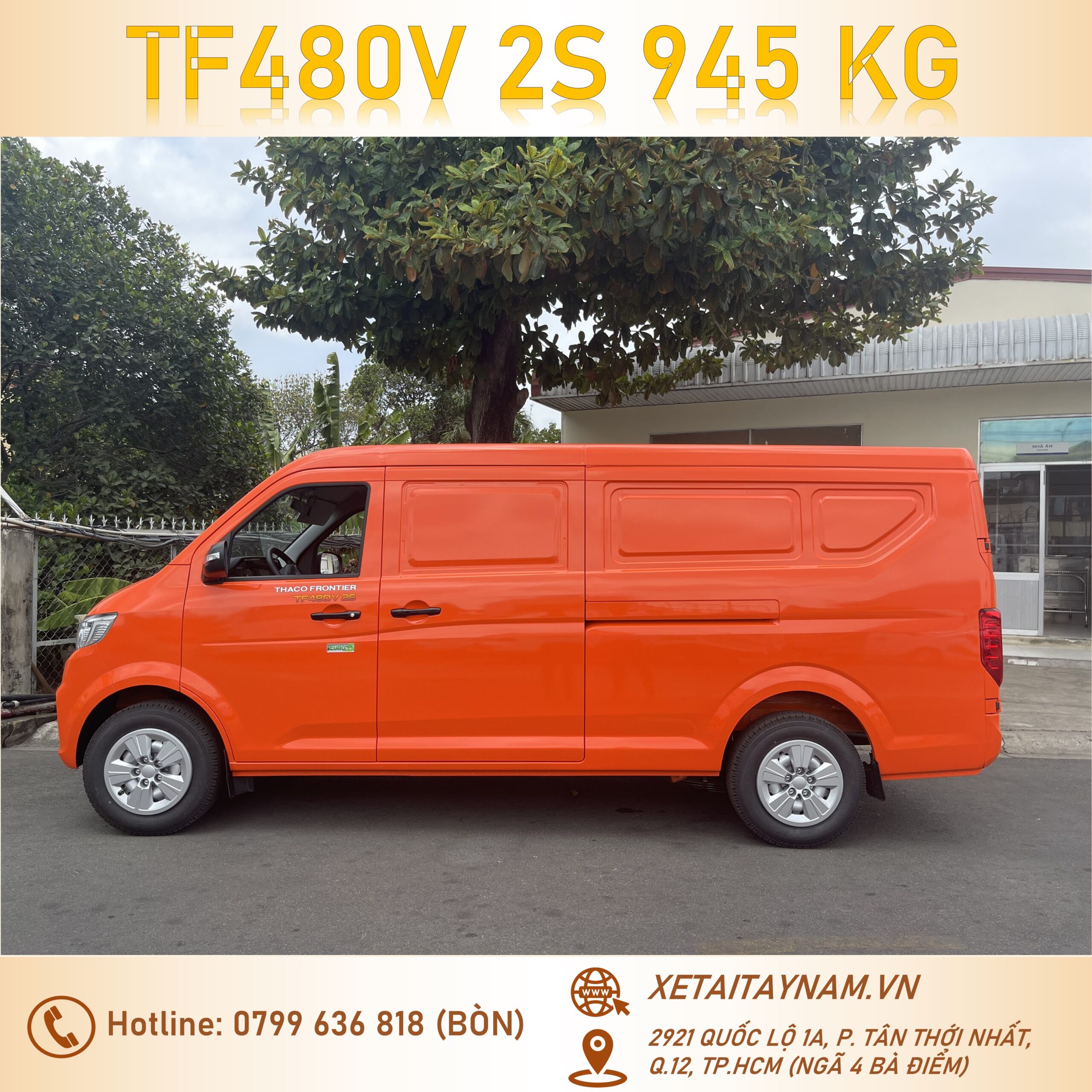 thaco_van_2_chỗ_màu_cam_thùng_2m9_945kg